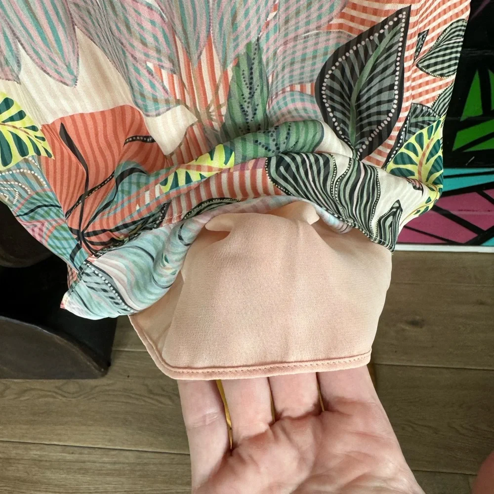 NWT Parker NY Tropical Silk dress, size Medium, $318 - Picture 4 of 12
